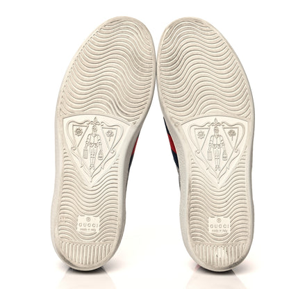 Gucci GG Supreme Monogram Ayers Web Mens New Ace Sneakers 8 Black 6 of 13