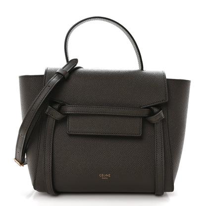 Celine Grained Calfskin Nano Belt Bag Grey 1 of 10