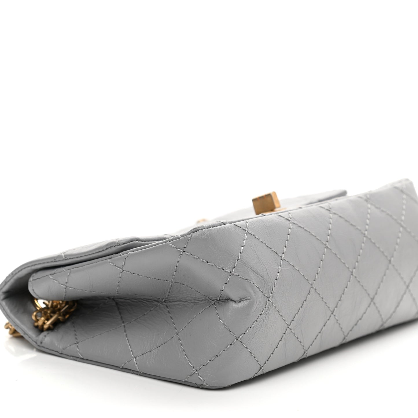Aged Calfskin Quilted 2.55 Reissue Mini Flap Grey