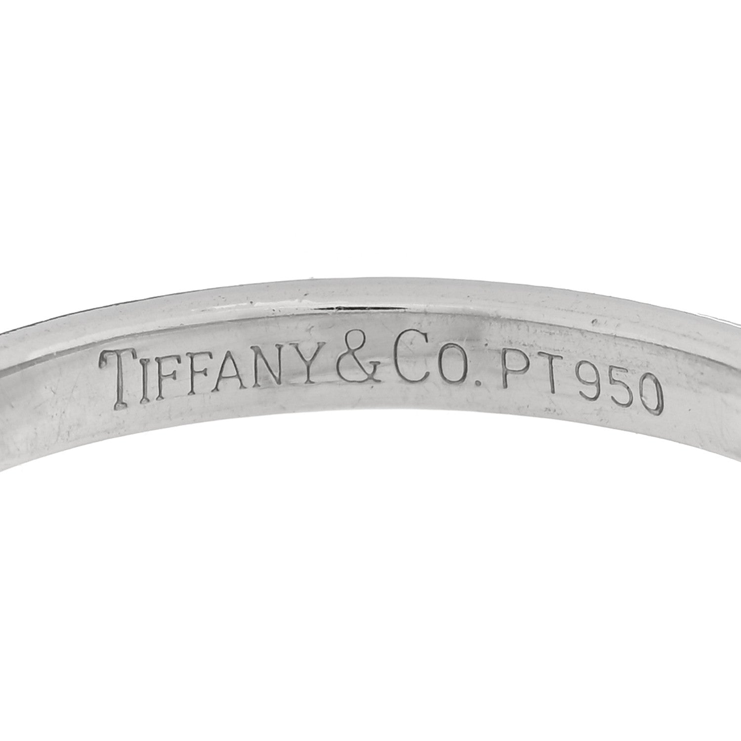 Tiffany Platinum 2mm Milgrain Wedding Band Ring 48 4.5 4 of 5