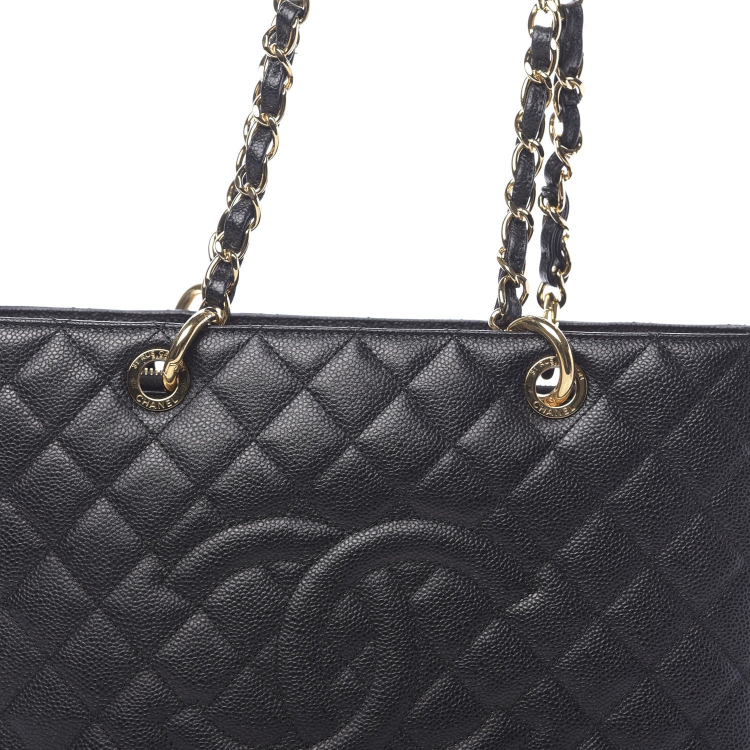 Chanel Caviar Quilted Grand Shopping Tote GST Black 8 of 10