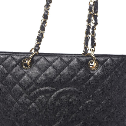 Chanel Caviar Quilted Grand Shopping Tote GST Black 8 of 10