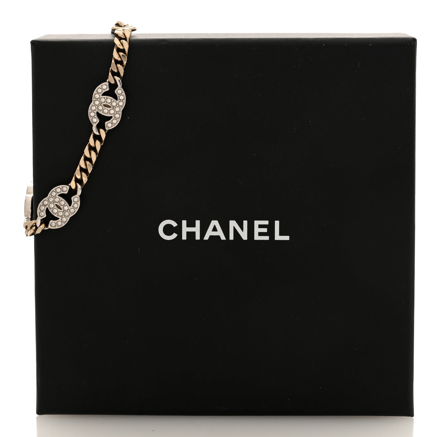 Crystal CC Chain Bracelet Gold Silver