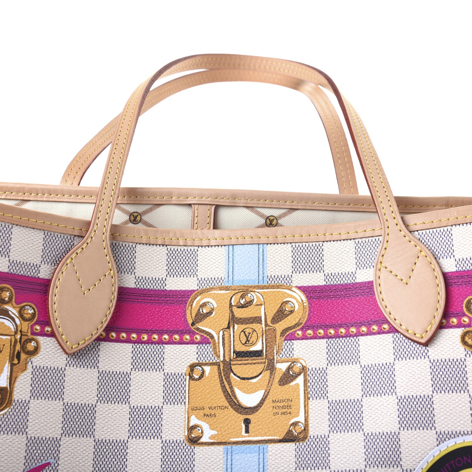 Louis Vuitton Damier Azur Summer Trunks Miami Neo Neverfull MM 14 of 14