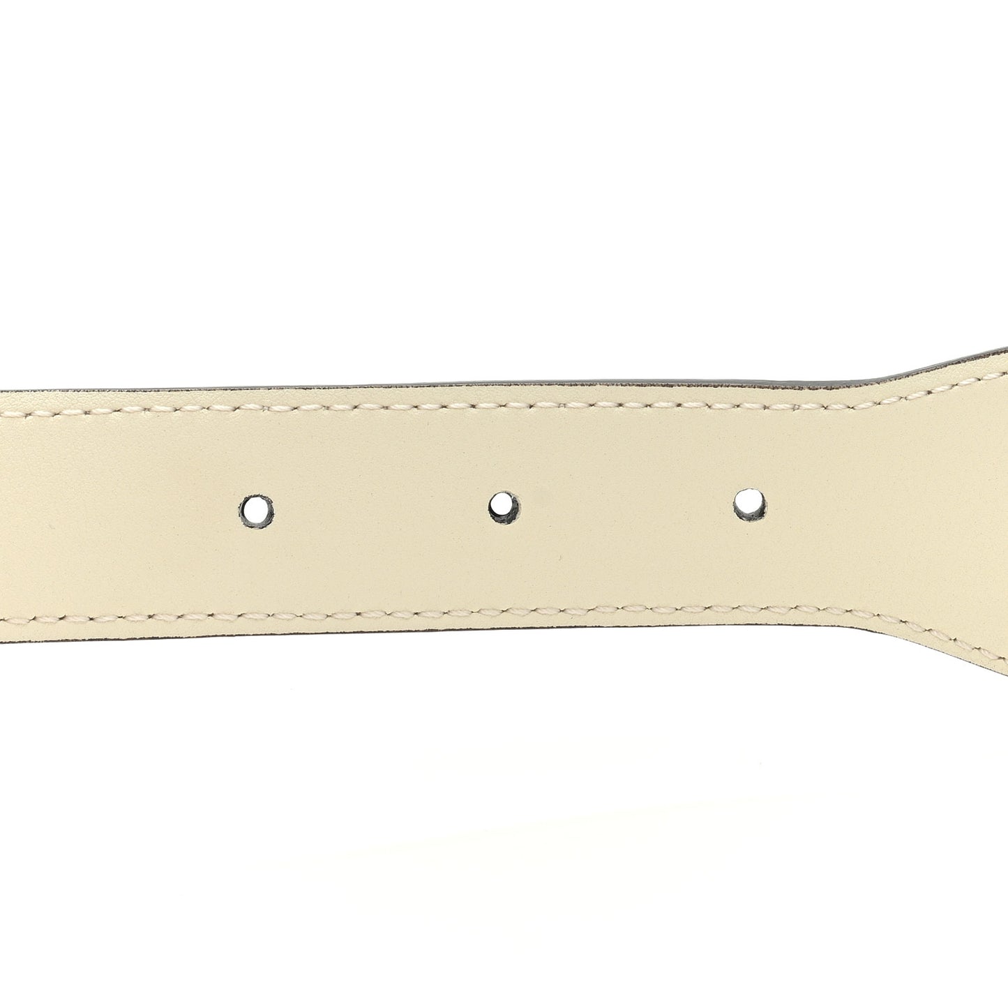 Efesto Leather Horsebit 25mm Belt 75 30 Mystic White