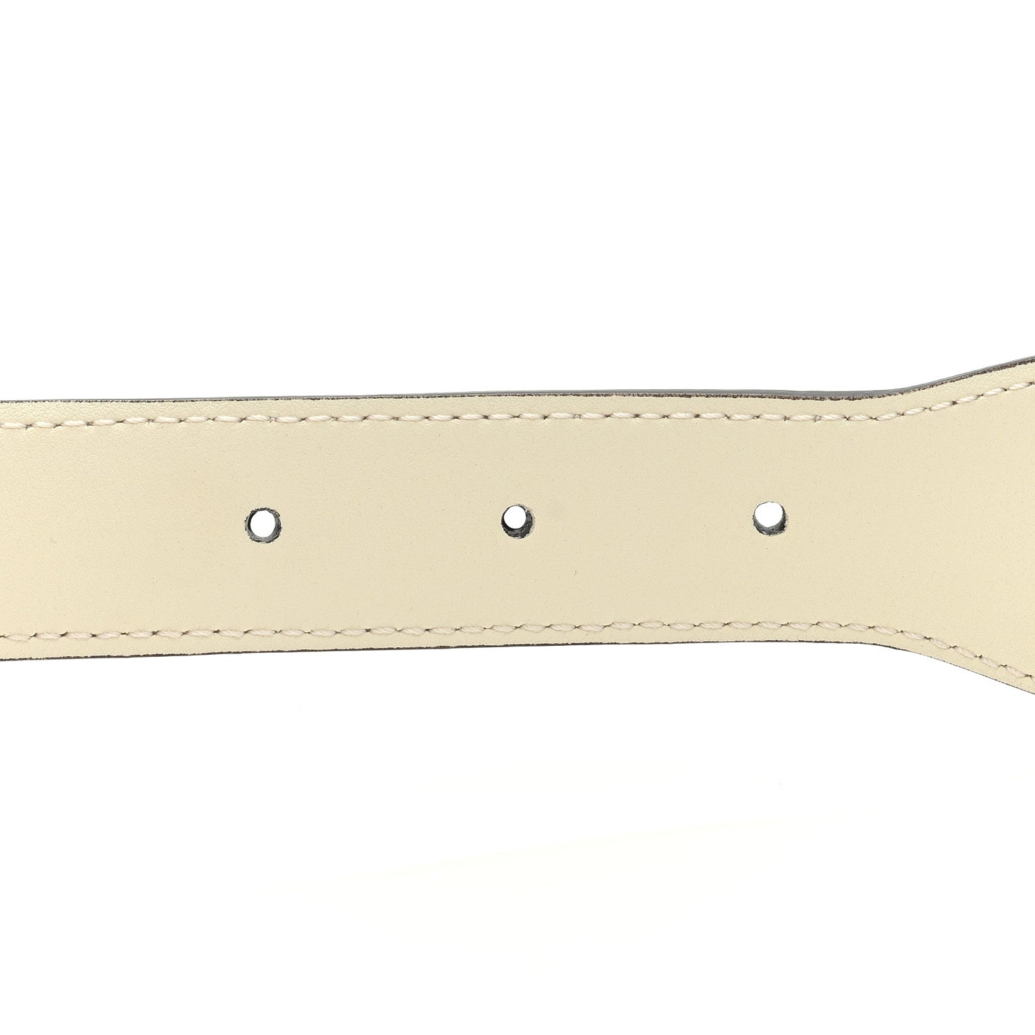 Gucci Efesto Leather Horsebit 25mm Belt 75 30 Mystic White 3 of 4