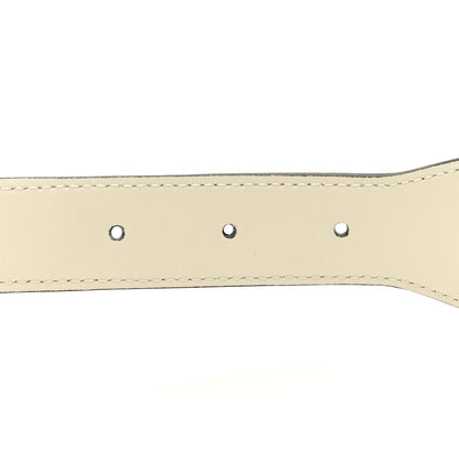 Gucci Efesto Leather Horsebit 25mm Belt 75 30 Mystic White 3 of 4