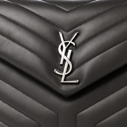 Saint Laurent Calfskin Y Quilted Monogram Medium Loulou Chain Satchel Earth 9 of 13