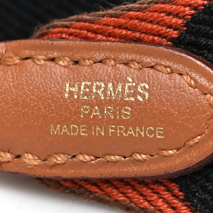 Hermes Toile Swift 25mm Sangle Flipperball Shoulder Strap Noisette Cuivre Gold 4 of 5
