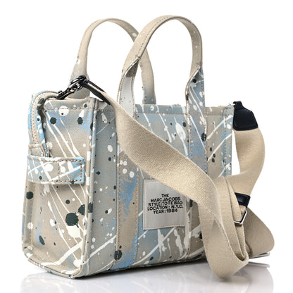 Marc Jacobs Canvas Splatter Mini The Tote Bag Brown Rice Multi 3 of 14