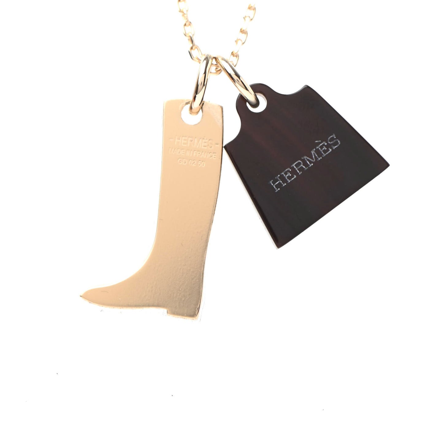 Permabrass Buffalo Horn Amulette Maroquinier PM Pendant Necklace