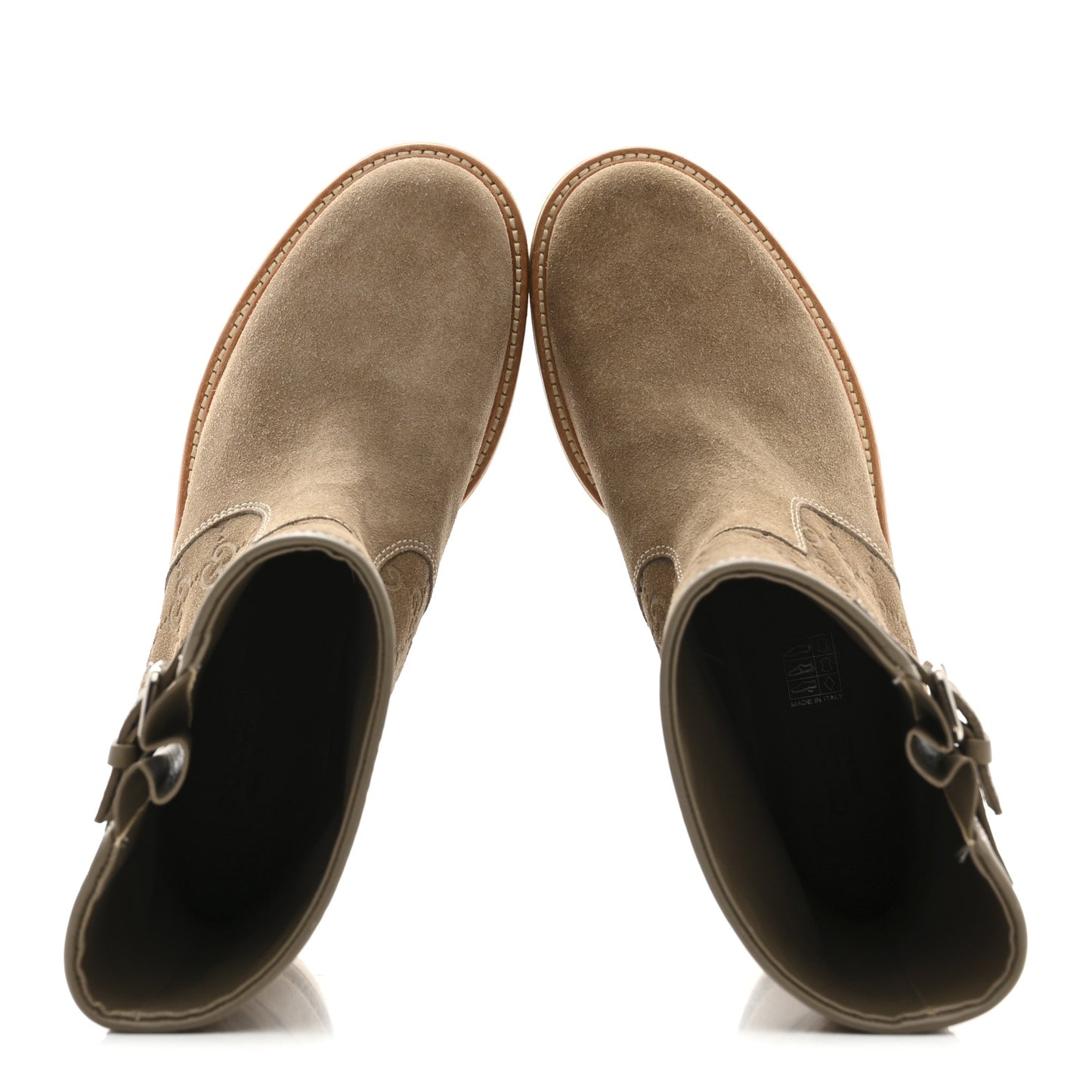 Suede Microguccissima Boots 37.5 Brown