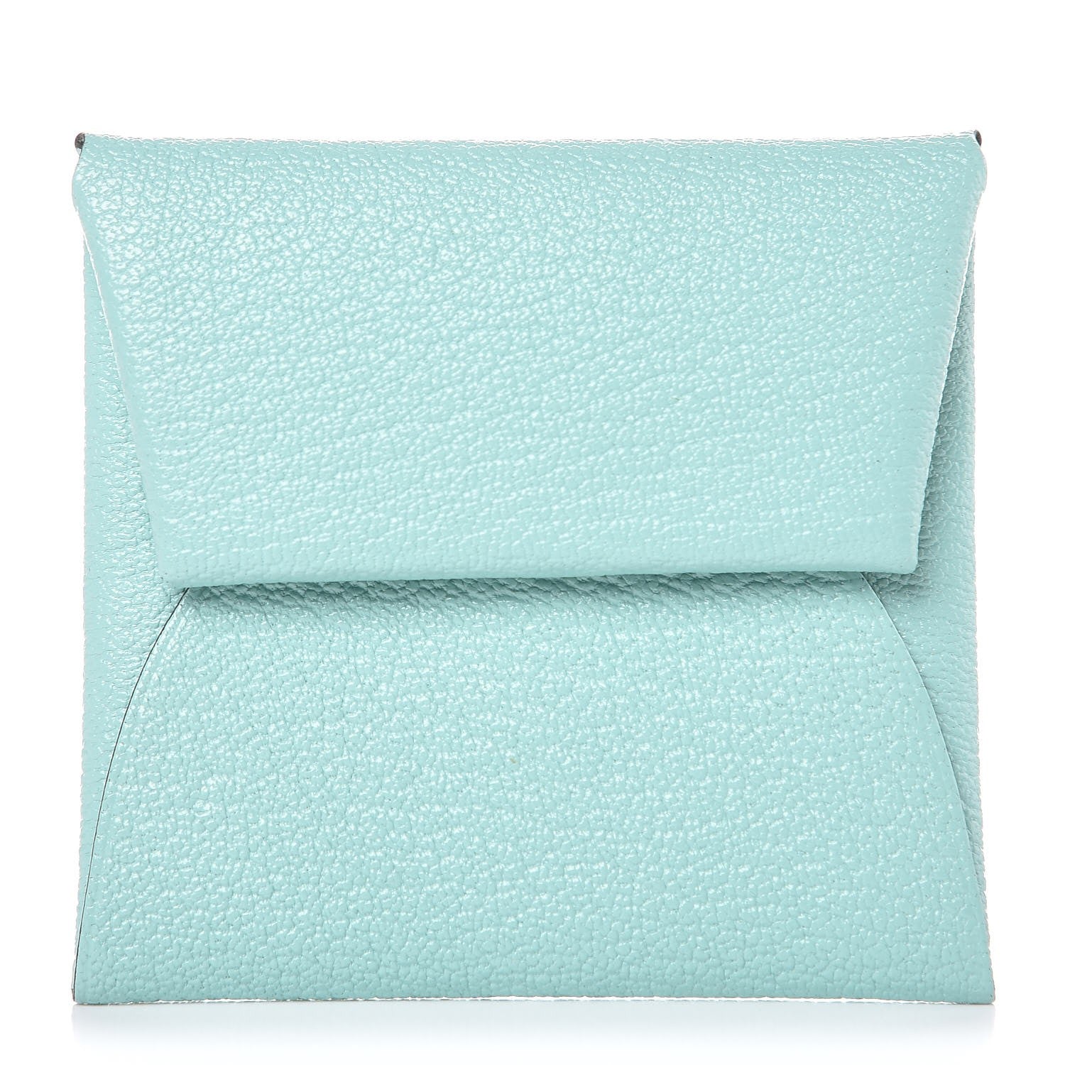 Hermes Chevre Mysore Bastia Coin Purse Aqua 1 of 7