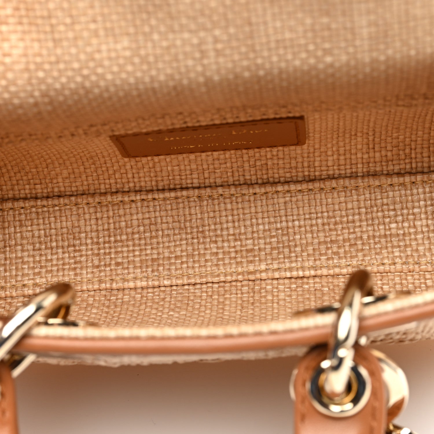 Christian Dior Raffia Micro Cannage Lady D-Joy Natural 5 of 9