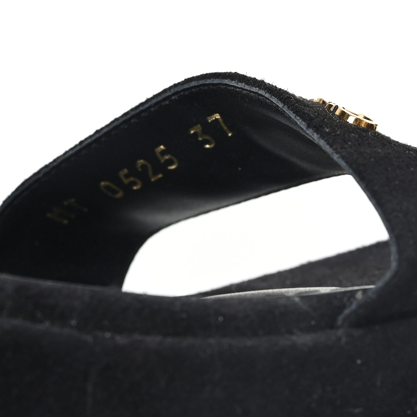 Calfskin Suede Dway Platform Sandals 37 Black