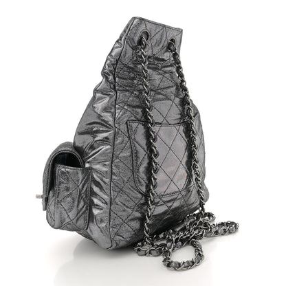 Chanel Iridescent Calfskin Backpack Is Back Dark Grey 3 of 10