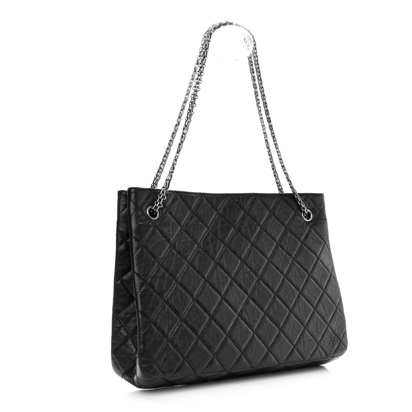 Aged Calfskin Reissue 2.55 Tote Black