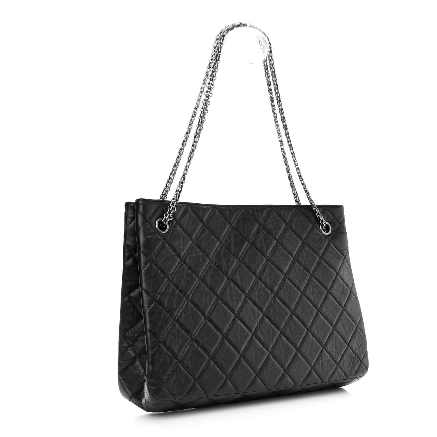 Chanel Aged Calfskin Reissue 2.55 Tote Black 2 of 9