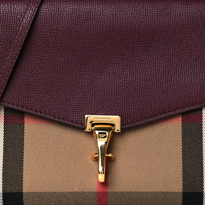 Burberry Derby Calfskin House Check Small Macken Crossbody Bag Mahogany Red 7 of 9