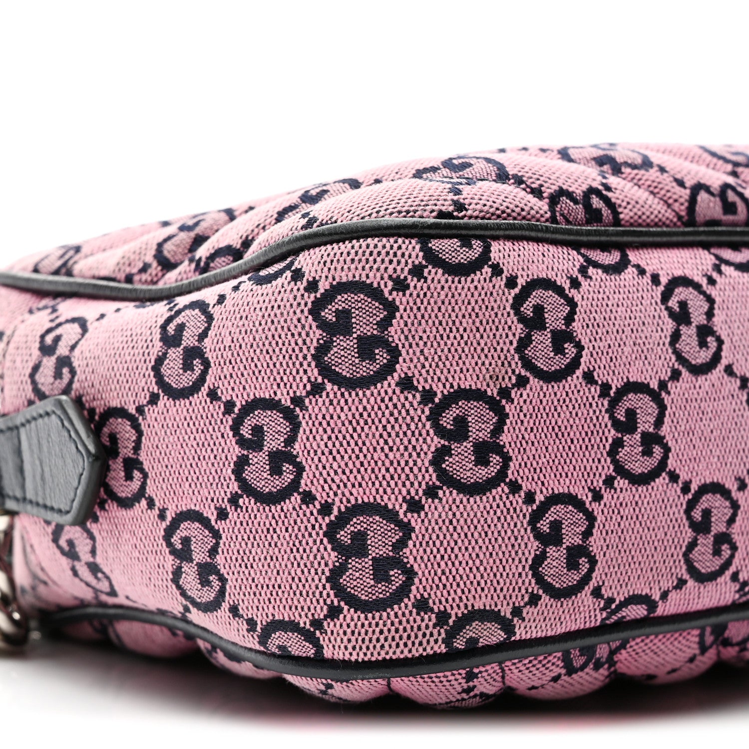 Gucci Monogram Multicolor Matelasse Diagonal Small GG Marmont Chain Shoulder Bag Pink Blue 9 of 10
