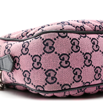 Gucci Monogram Multicolor Matelasse Diagonal Small GG Marmont Chain Shoulder Bag Pink Blue 9 of 10
