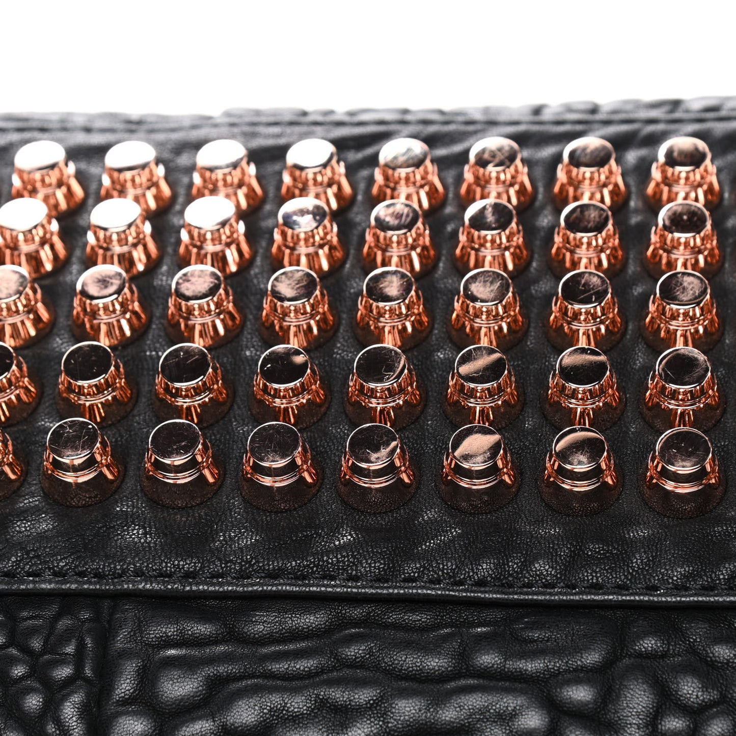 Pebbled Lambskin Rocco Black Rose Gold Hardware