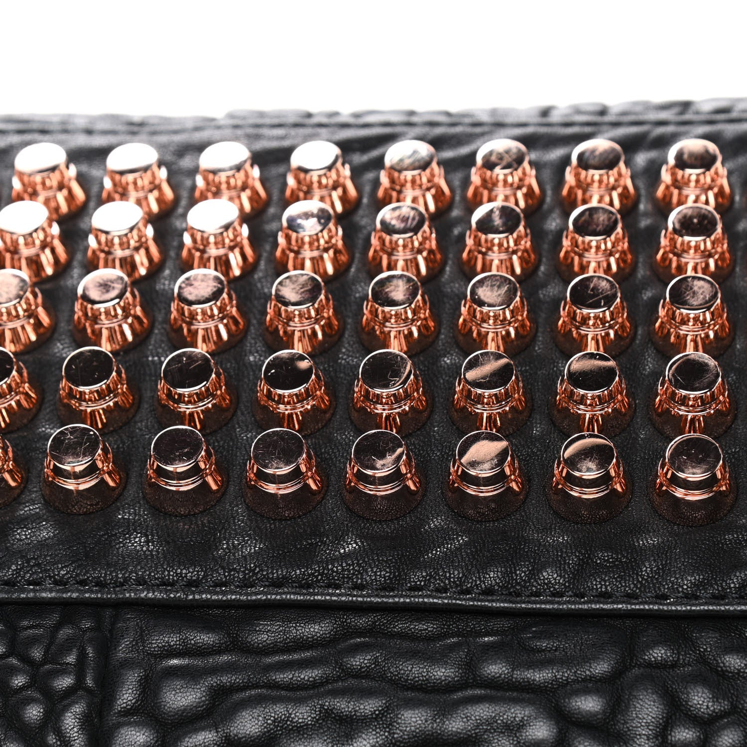 Alexander Wang Pebbled Lambskin Rocco Black Rose Gold Hardware 12 of 14