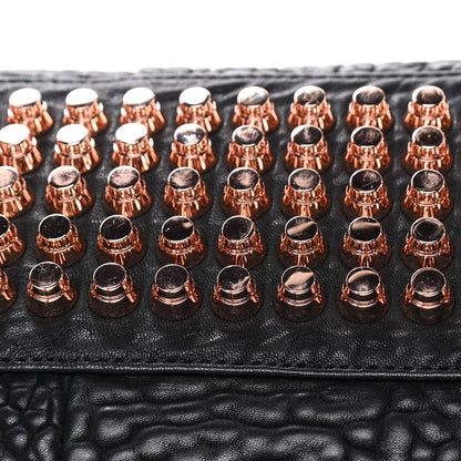 Alexander Wang Pebbled Lambskin Rocco Black Rose Gold Hardware 12 of 14