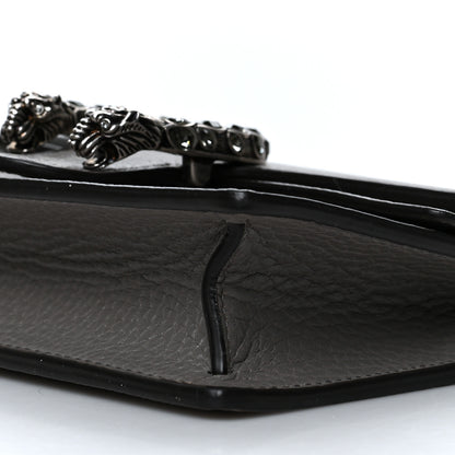 Gucci Dollar Calfskin Crystal Super Mini Dionysus Shoulder Bag Dusty Grey Black Diamond 9 of 9