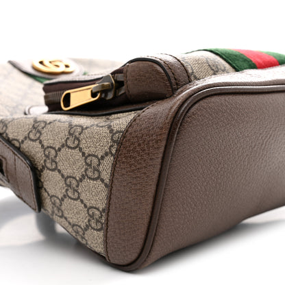 Gucci GG Supreme Monogram Calfskin Web Small Ophidia Day Backpack Beige Ebony New Acero 9 of 11