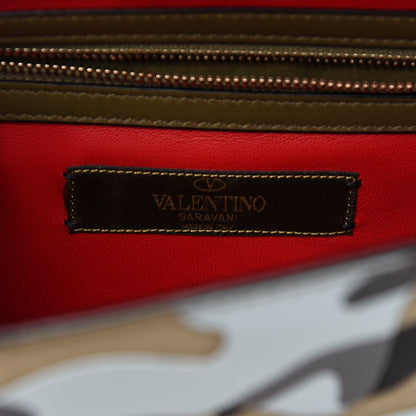 Valentino Garavani Nappa Canvas Camouflage Medium Glam Lock Rockstud Flap Multicolor 7 of 13