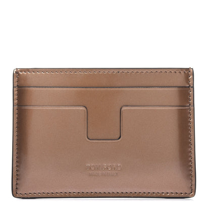 Tom Ford Metallic Calfskin Card Holder Gold 1 of 6
