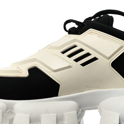 Prada Rubber Technical Knit Fabric Cloudbust Thunder Sneakers 37.5 Black White 10 of 12