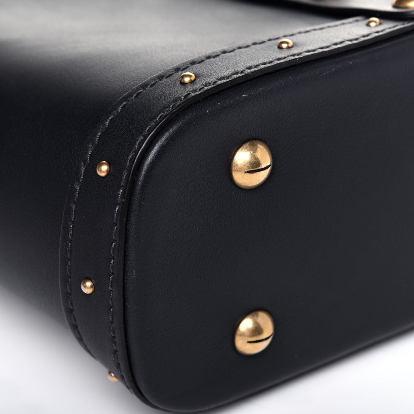 Smooth Calfskin Studded DiorAvenue Small Bag Navy