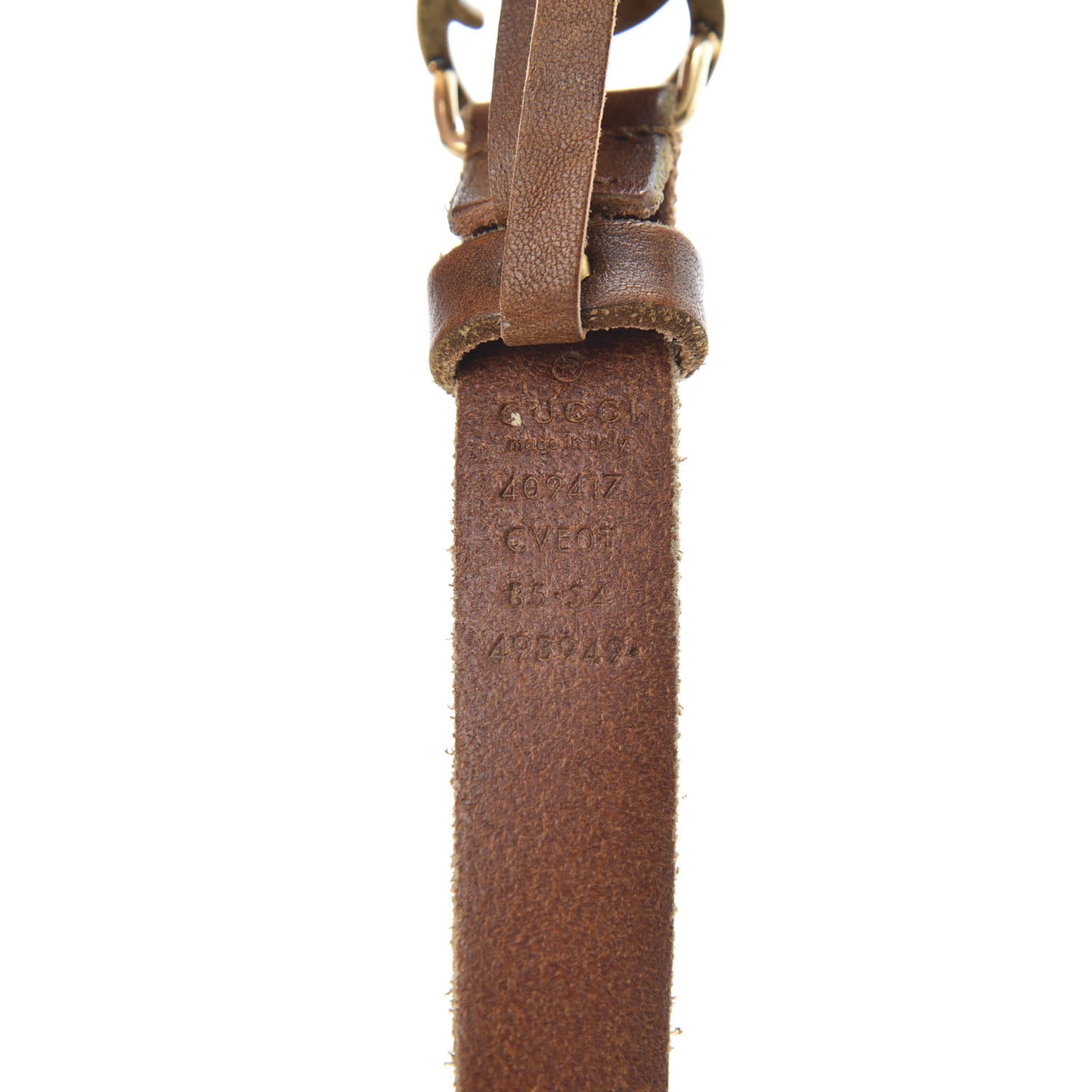 Faded Calfskin Double G 20mm Belt 85 34 Cuir