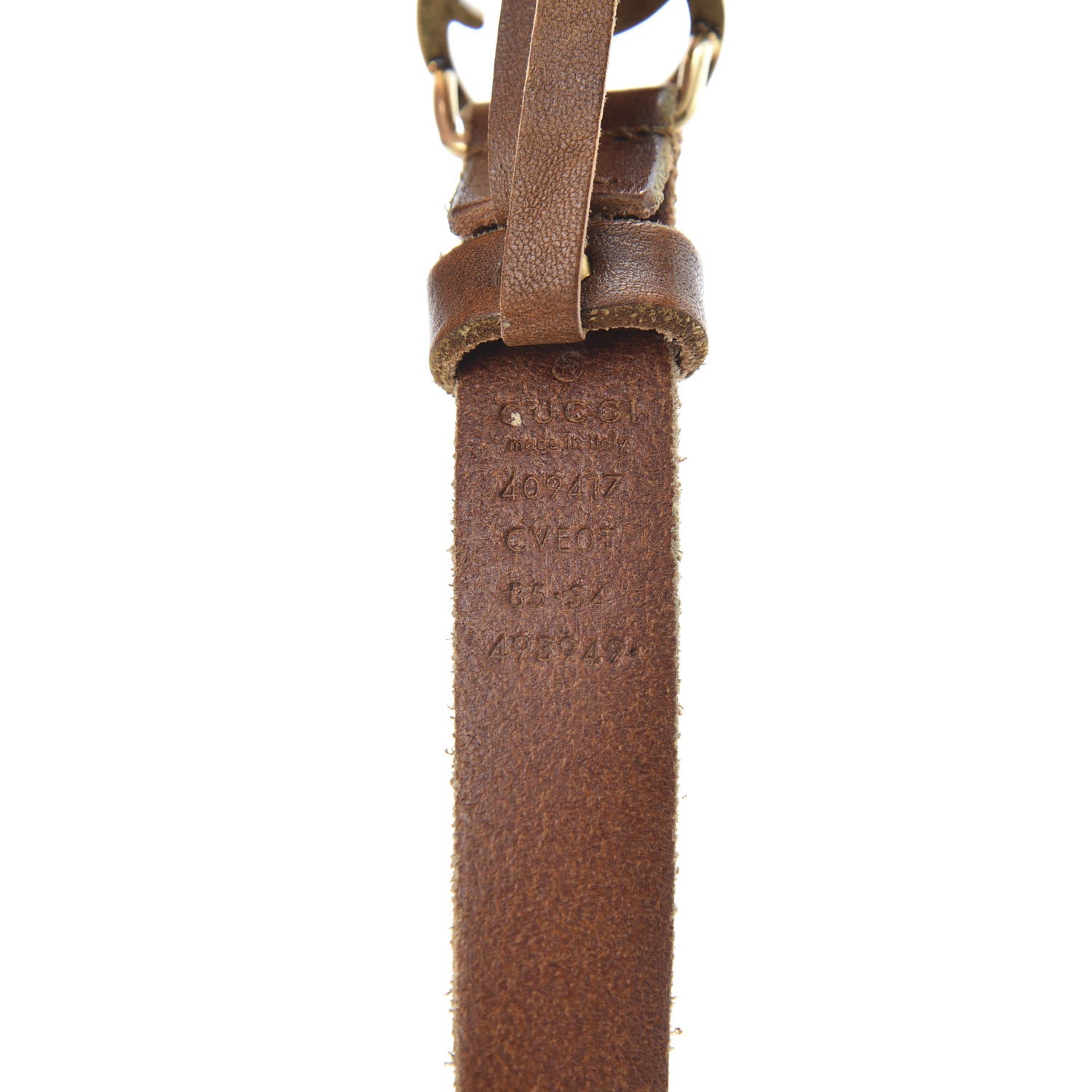 Gucci Faded Calfskin Double G 20mm Belt 85 34 Cuir 3 of 8