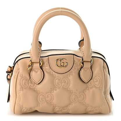 Gucci Calfskin GG Matelasse Mini Bowler Bag Naturale 1 of 11