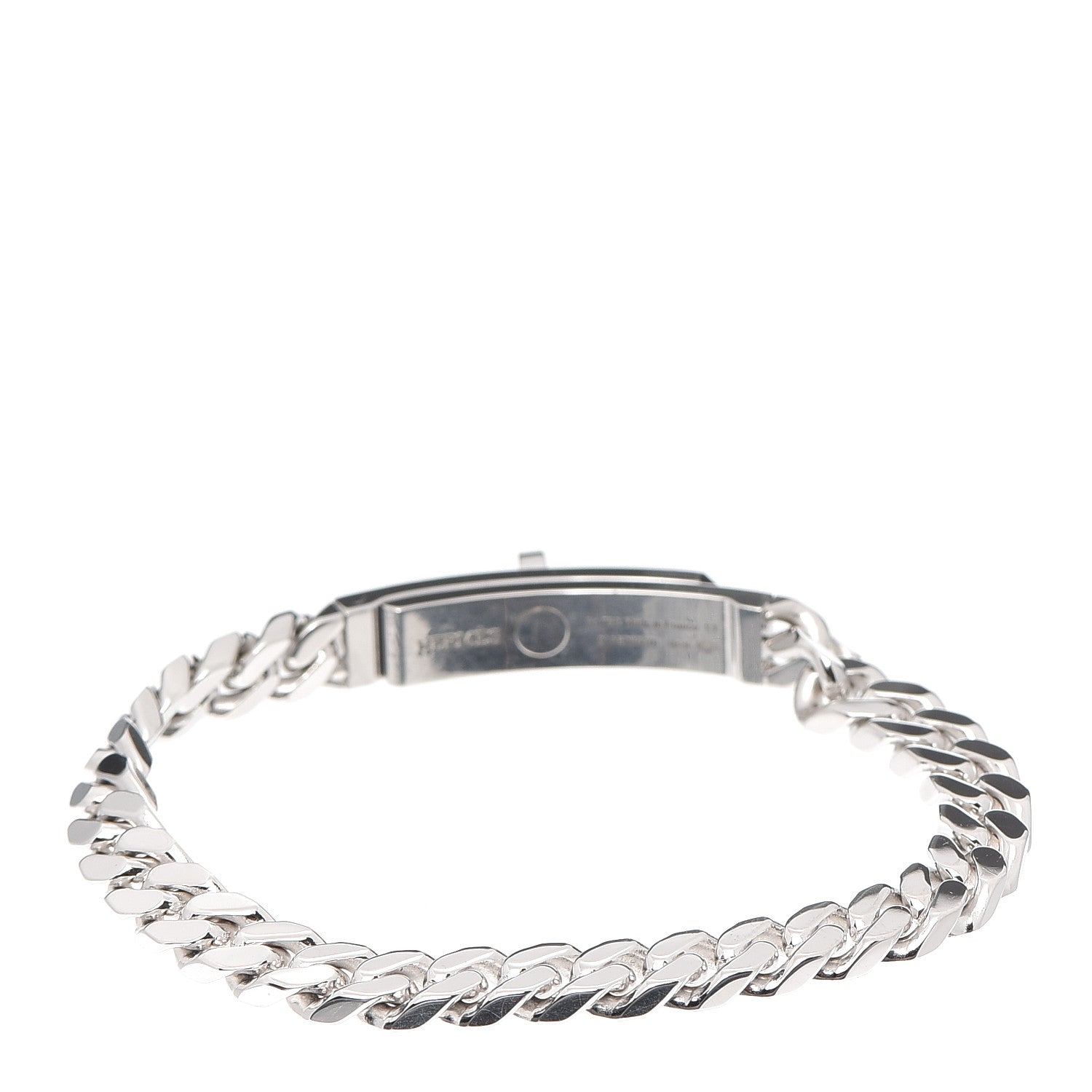 Hermes 18K White Gold Diamond TPM Kelly Gourmette Bracelet ST 3 of 5