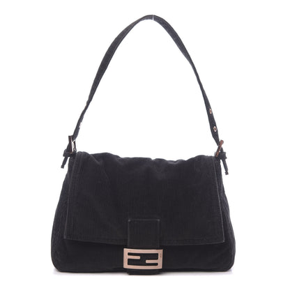 Fendi Corduroy Mama Baguette Black 1 of 12
