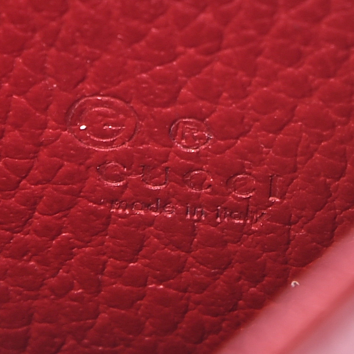 Gucci Dollar Calfskin Interlocking G Chain Wallet Red 8 of 10