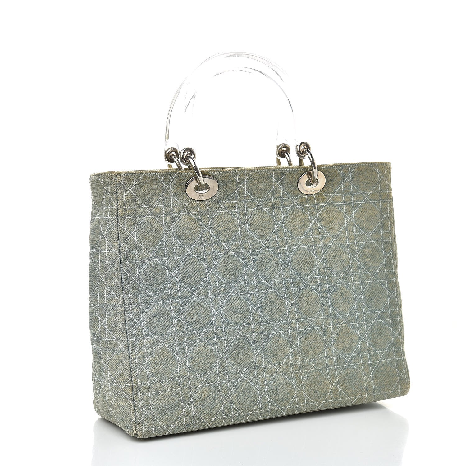 Christian Dior Denim Cannage Large Lady Dior Light Blue 3 of 10