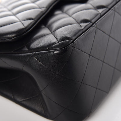 Chanel Lambskin Quilted Jumbo Double Flap Black 10 of 12