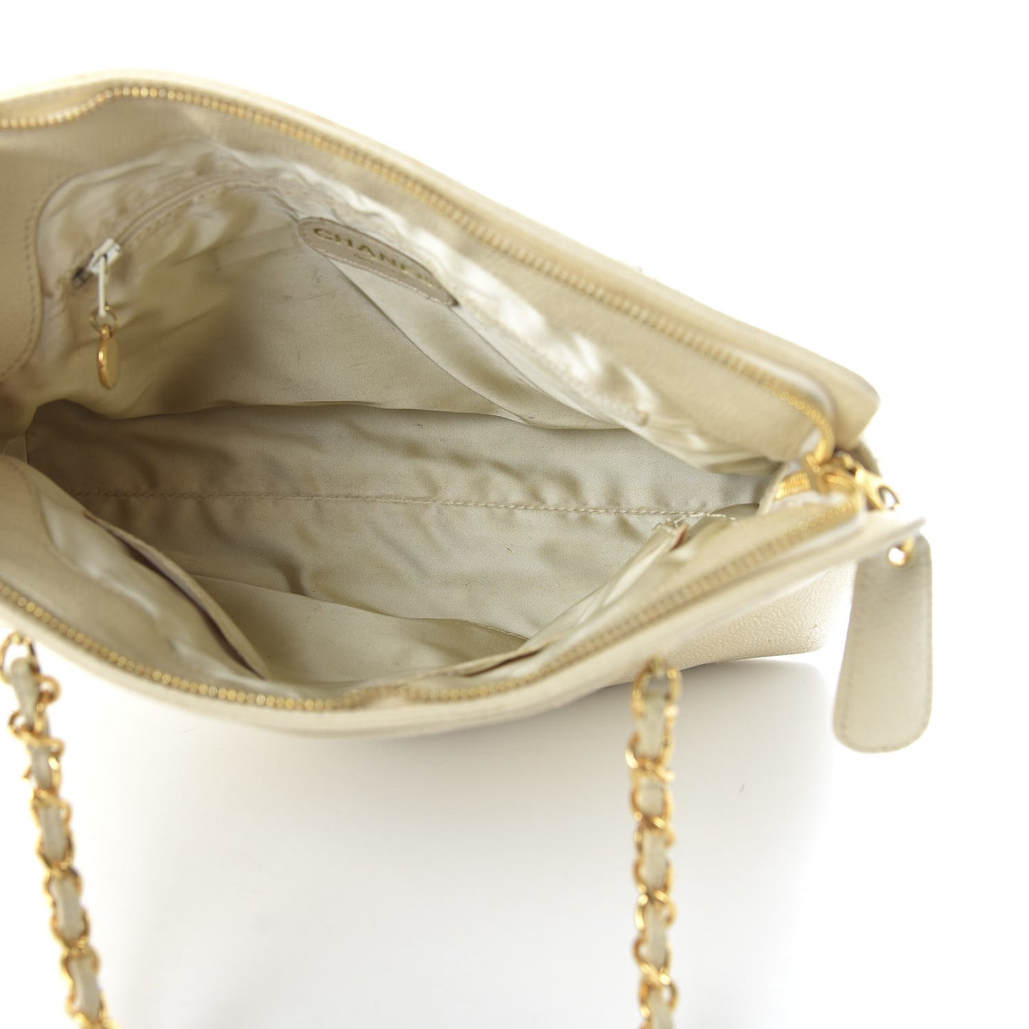 Caviar Shoulder Bag Light Beige