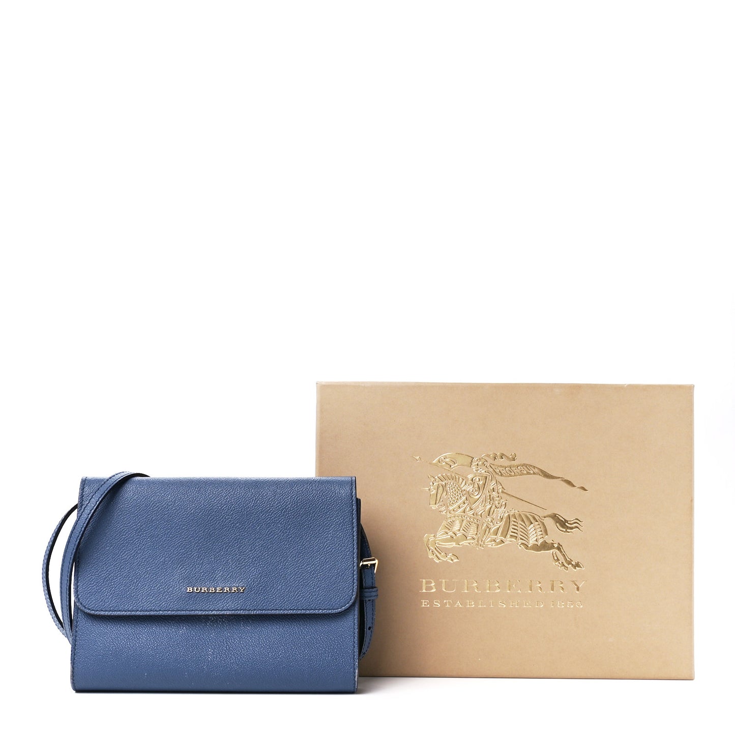 Grainy Calfskin Small Loxley Crossbody Steel Blue