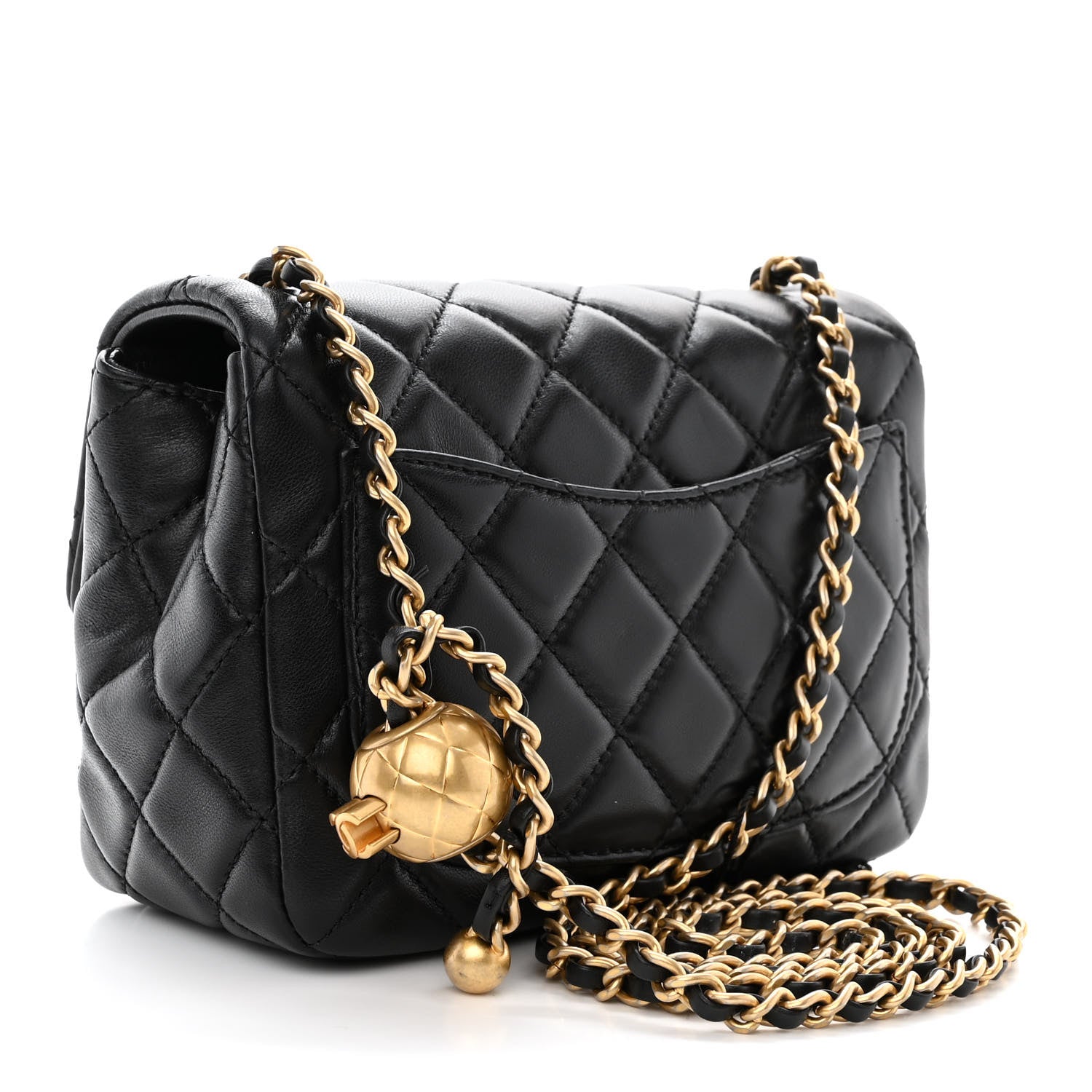 Chanel Lambskin Quilted Mini Pearl Crush Flap Black 3 of 11