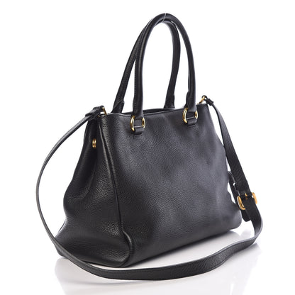 Prada Vitello Phenix Shopping Bag Black 3 of 10