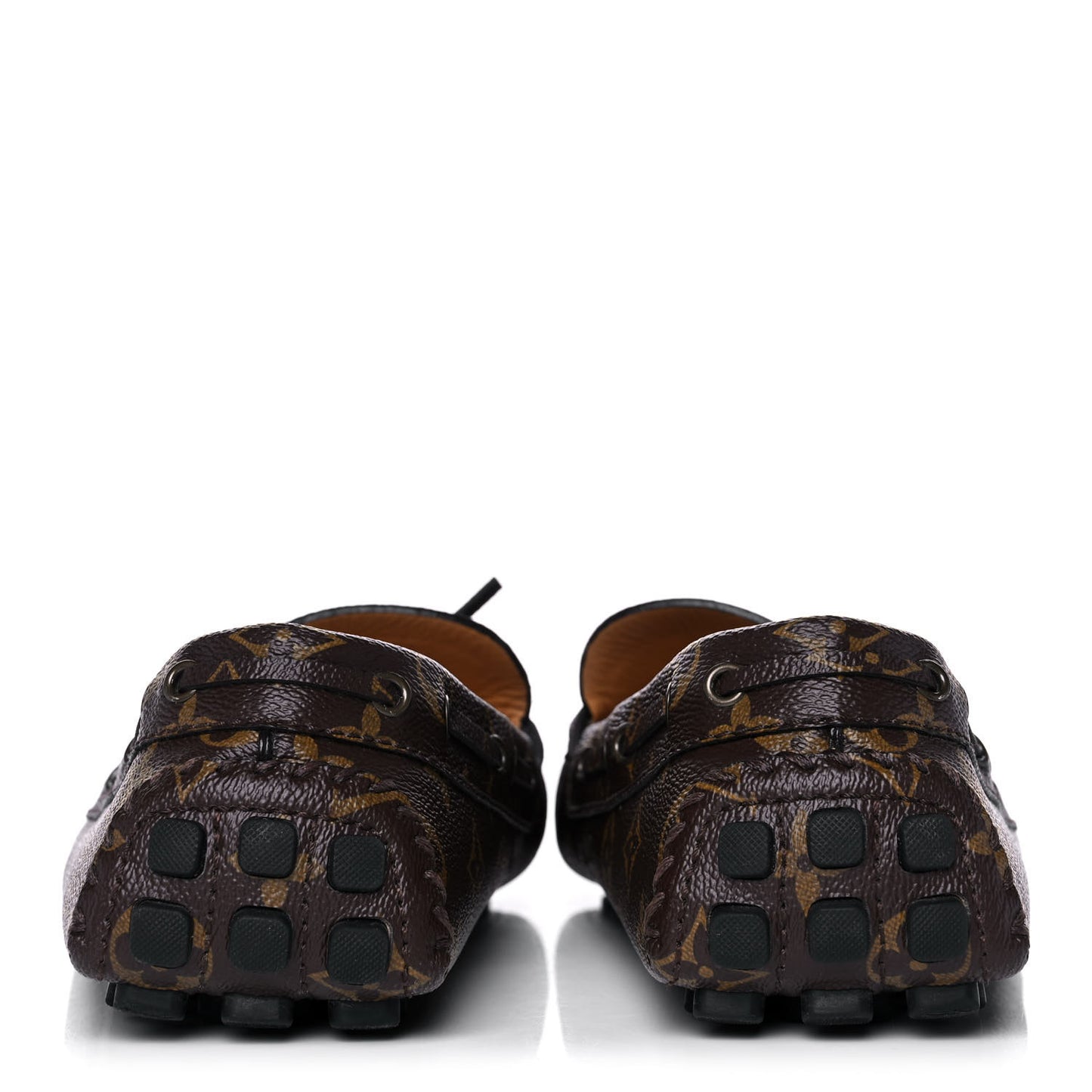 Monogram Mens Arizona Car Shoe Moccasin Loafers 12 Macassar