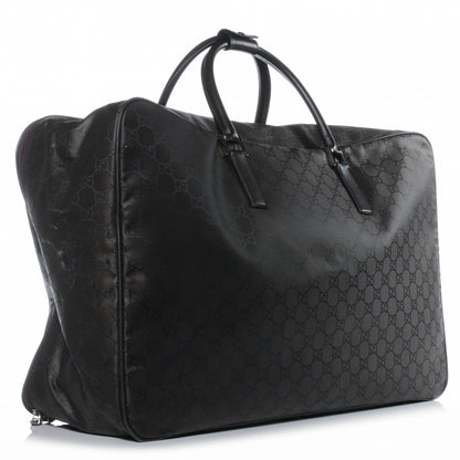 Gucci Nylon Monogram Large Lightweight Suitcase Luggage Brown 3 of 7