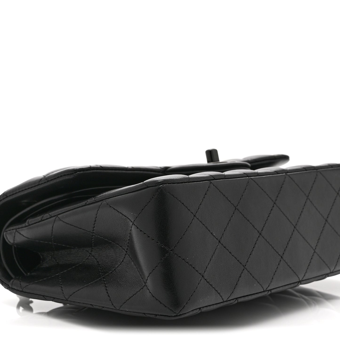 Lambskin Quilted Small Double Flap So Black