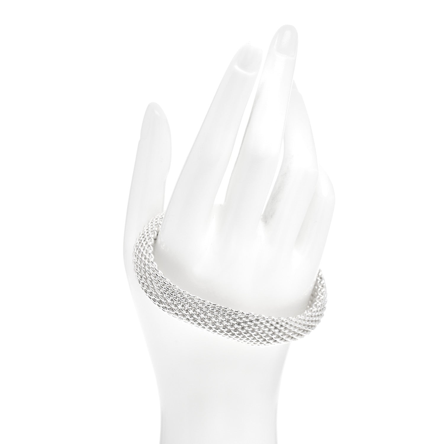 Tiffany Sterling Silver Somerset Mesh Bracelet 2 of 4